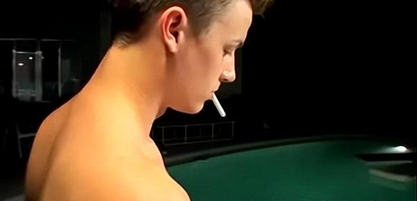  Twink Ayden James ass fucked after poolside smoking
